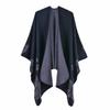 Women's scarf shawl creative new fashion imitation cashmere jacquard split fork thickened large cape air conditioner warm shawl