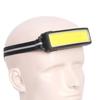 COB Headlamp USB Rechargeable Lightweight High Brightness LED Head Lamp for Fishing Camping Night Riding