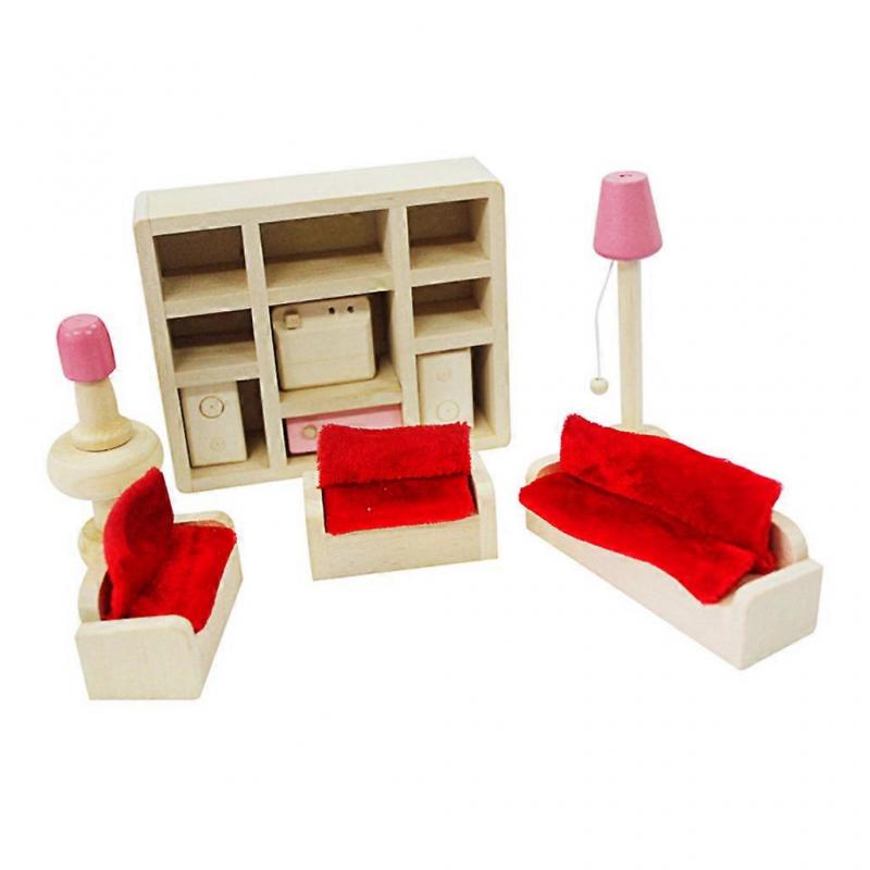 1:12 Scale Miniature Wooden Furniture Set for Dollhouse, Kids Play Toys, Doll House Accessories, Children's Toy Gift
