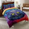 Read Cat Bedding For Girls Boys Cute Colorful Cast Pattern Bedspread 3D Print Cats Theme Bold Color Black Animal Duvet Cover