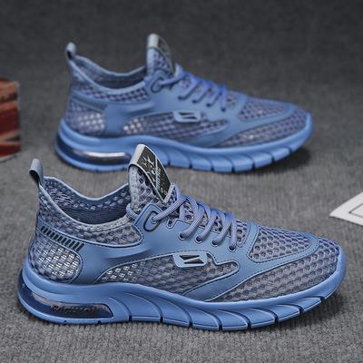Summer New Hollow Mesh Shoes Breathable Sports Running Shoes Casual Lace-up