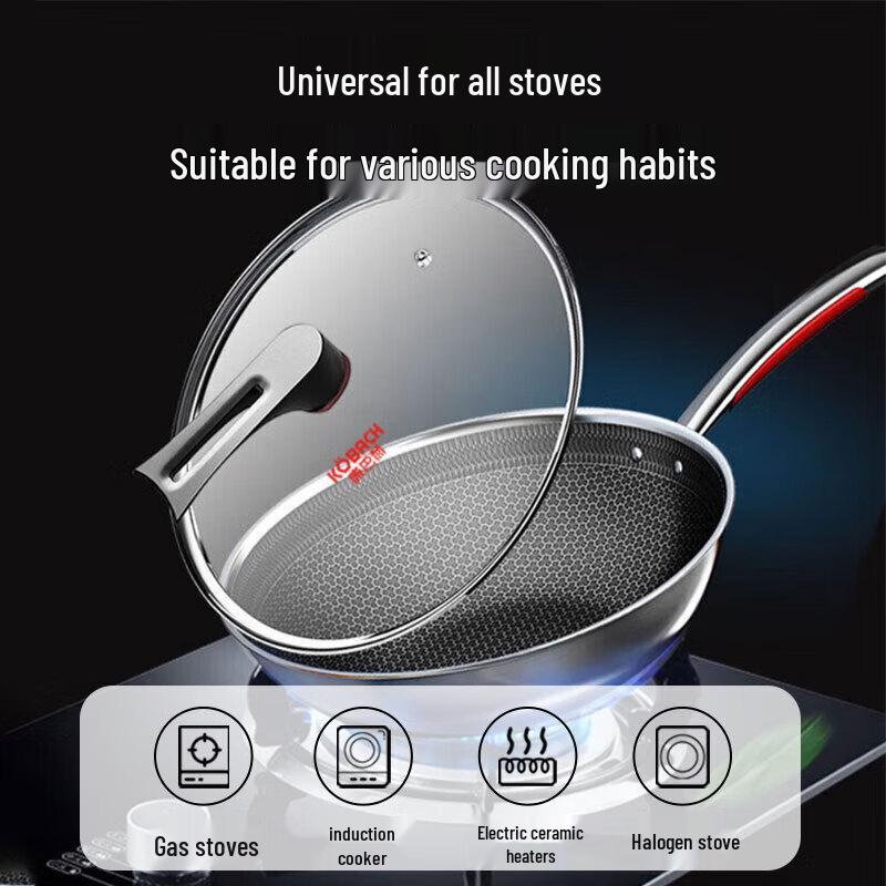 KBH 3. Generation 316 Edelstahl Wok Set