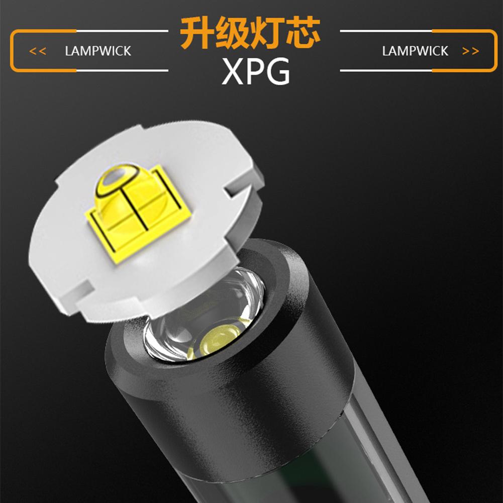 LED Multifunktionale Pfeifenleuchte Camping Handheld Schlüsselanhängerleuchte 3-Stufen-Einstellung Taschenlampe Notpfeife mit Lanyard