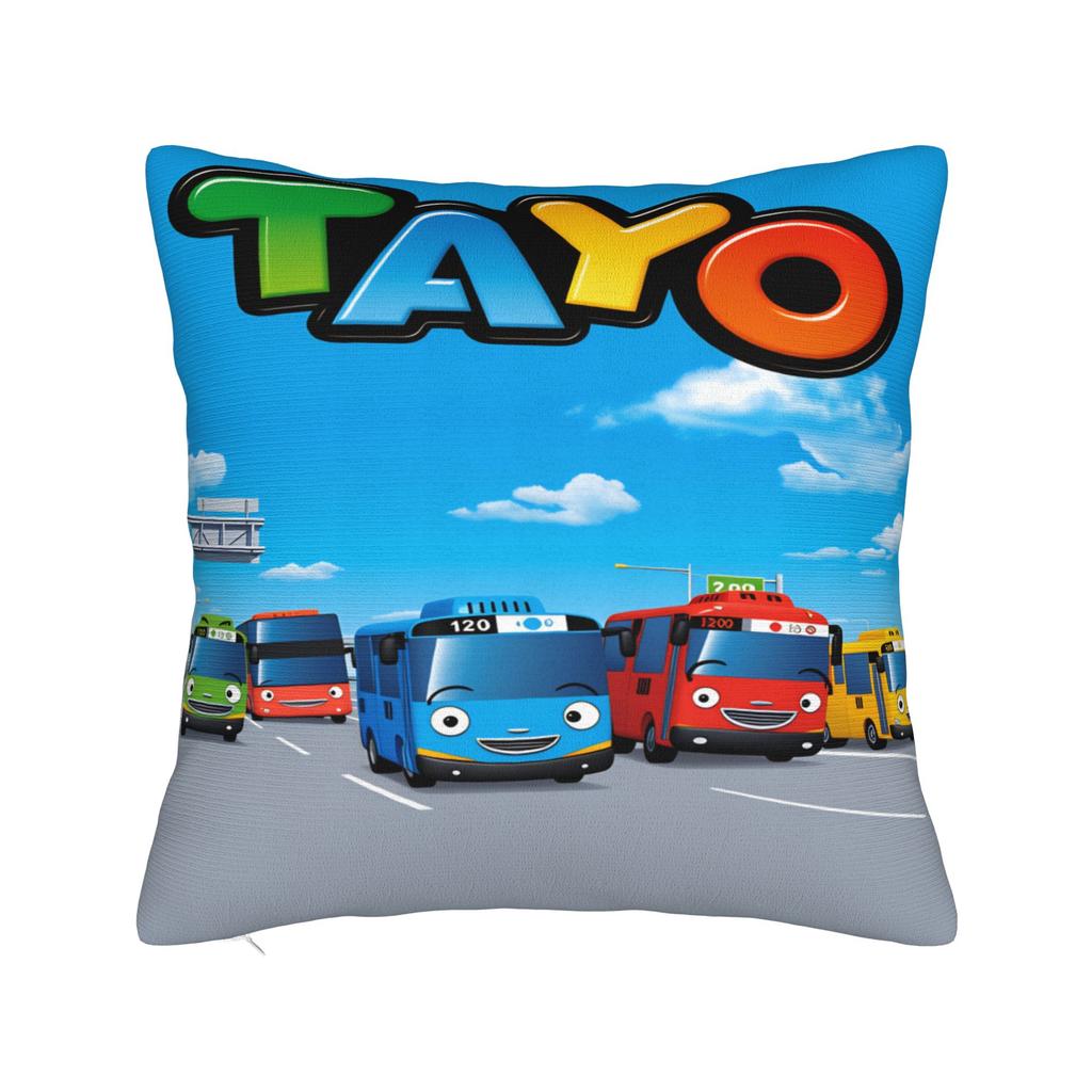 Pillow Case Tayo The Little Bus Print  Pillow Cover For Office Car Home Decor Kawaii Pillowcases