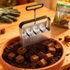 Reusable Soil Block Maker Tool Generates 4 Preformes Seedling Cubes Durable Gardening Equipment Steel