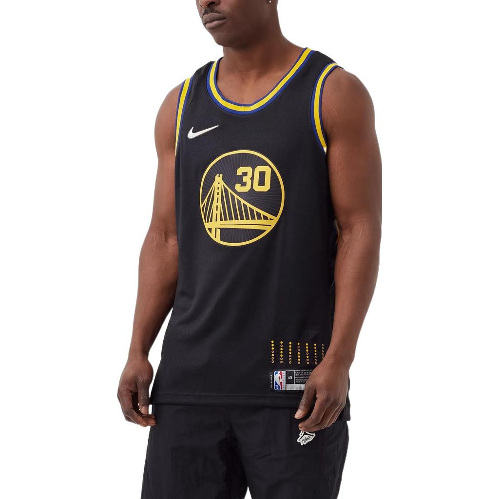 Nike NBA City Edition 75 Anniversary Basketball Jersey 'Black Yellow' Men's DB4027-010