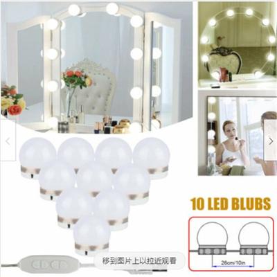Led Vanity Ayna Işık Takımı Makyaj Dekor Kısılabilir Ampuller (10 Ampul)