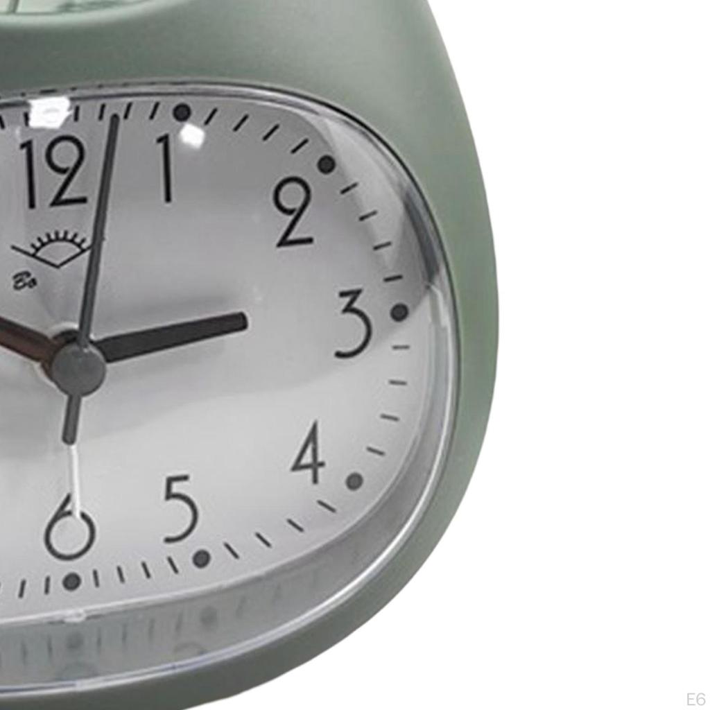 Clock Nordic Loud Bells Night Light Simple Vintage Desktop Sculpture for Hotel Bedside Living Room