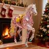 Sparkling Horse Ornament 2D Acrylic Hanging Decor Realistic Christmas Tree Horse Charm Elegant Equestrian Gift for Holiday Tree