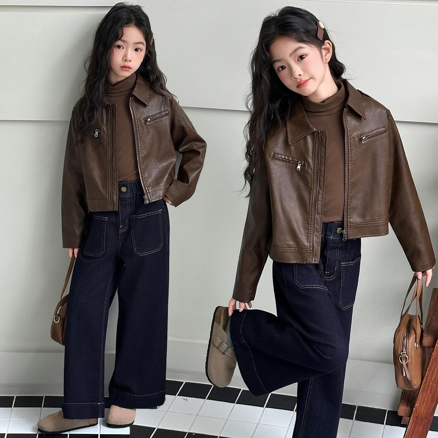 

Женская кожаная куртка премиум-класса - Универсальная мода для весны и осени 2025 170 cm