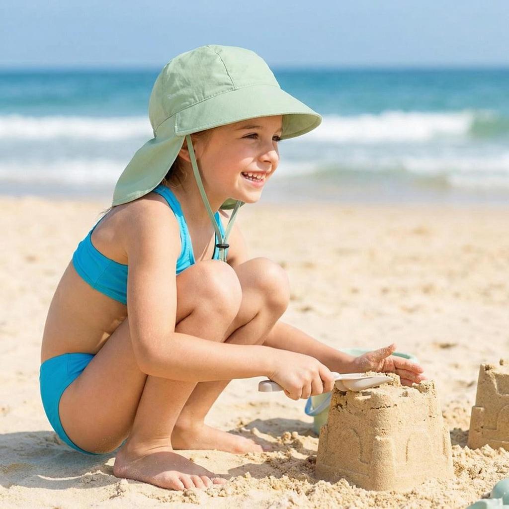 Children's UV Protection Baseball Cap with Neck and Face Shield - Summer Hat for Boys and Girls