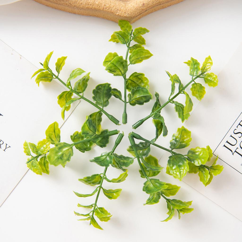 Artificial Plants Leaves Hot Sales High Quality Festival Party Home Wedding Wreath Wall Garden Decoration Cheap Diy Gift Holiday