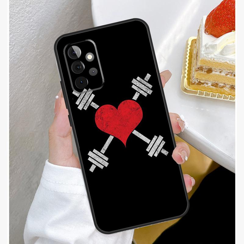 Bodybuilding Gym Fitness Case For Samsung Galaxy A15 A25 A35 A55 A51 A71 A12 A32 A52 A13 A33 A53 A14 A34 A54 Cover