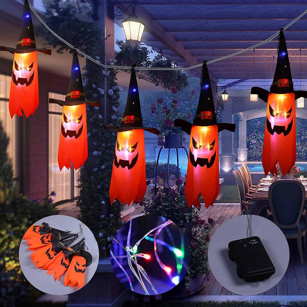 Halloween Funny Spider Light String LED Battery Box Light String Skeleton Carnival  Festival Party Yard Festival Decoration,Shipping Without Battery