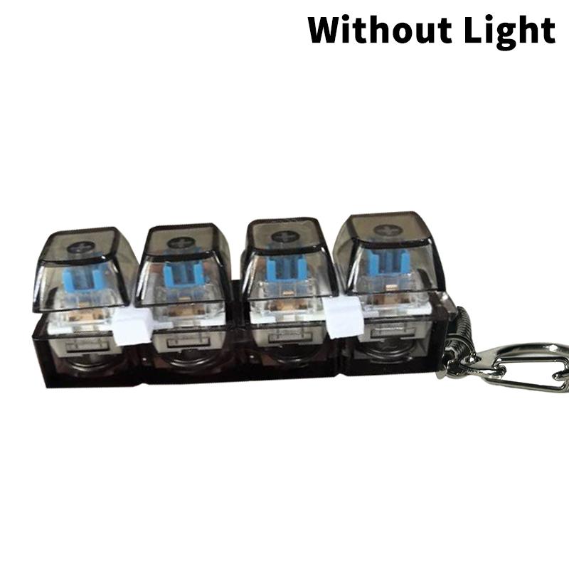 4/9 Keys Mechanical Keyboard Axis Tester Led Keyboard Key Toy Stress Relief Diy Fidget Button Keycap Fidget Keychain Toys Gift