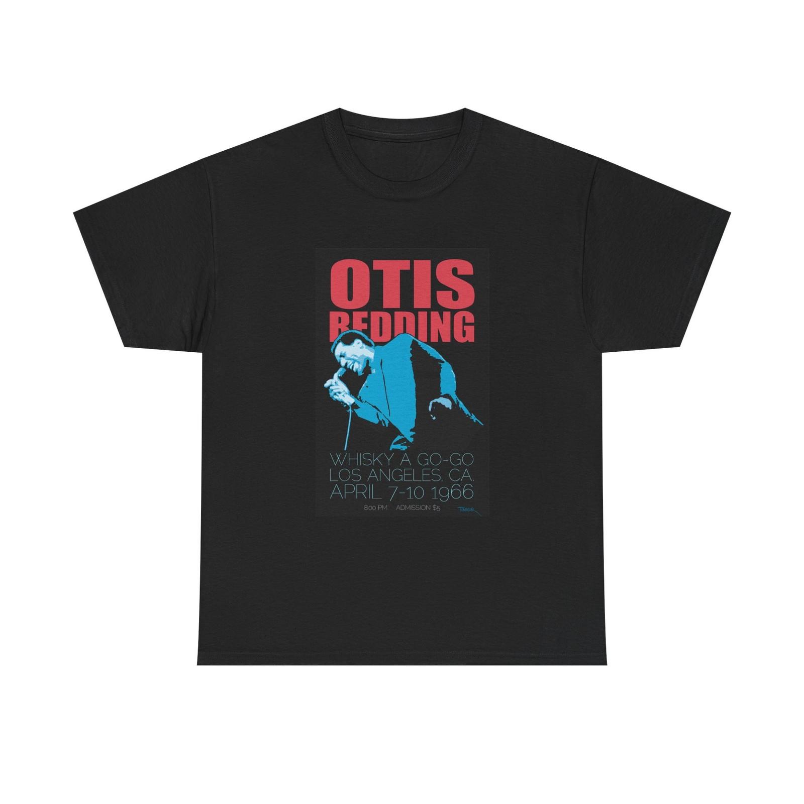 Otis Redding Tshirt Poster Concert 1966 LA Whiskey Unisex Heavy Cotton Tee XXXL