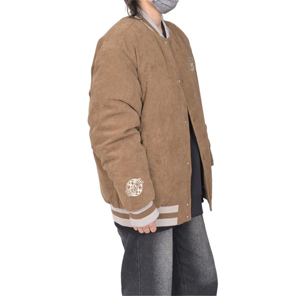 Vans Off The Wall Sports Casual Baseball Collar Single-Breasted Gray Duck Down Jacket Men Jackets VN000SPH0E0