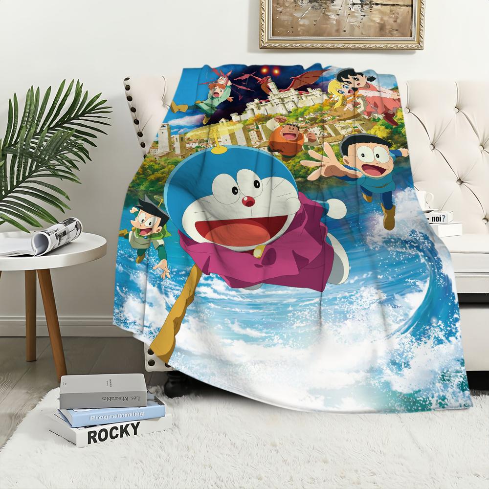 Cartoon D-Doraemons Movie Blanket Blanket for Couch Sofa Travel Home Hiking Picni Bed Beding Flannel Blanket birthday gift