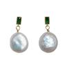 Natural Baroque freshwater pearl earrings femininity summer earrings gray design atmosphere stud earrings special-shaped disc