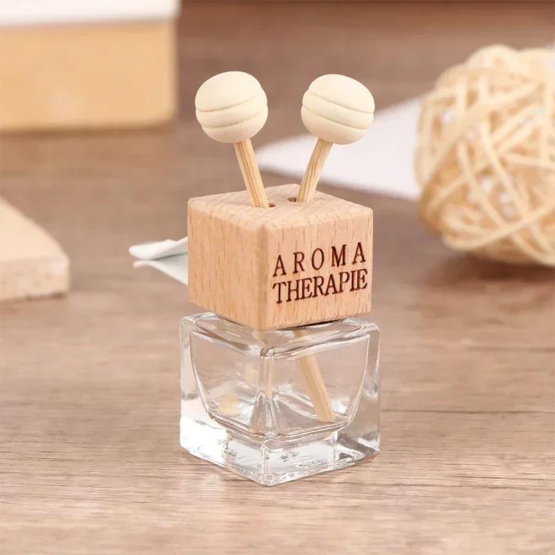 Car Perfume Bottle Interior Air Conditioner Outlet Clip Square Glass Aromatherapy Bottle Deodorizer Air Freshener Auto Amagi