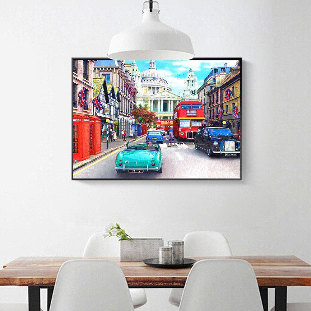 5D DIY diamantová malba scénické auto plné kulaté výšivky prodej drahokamu obrázek diamant