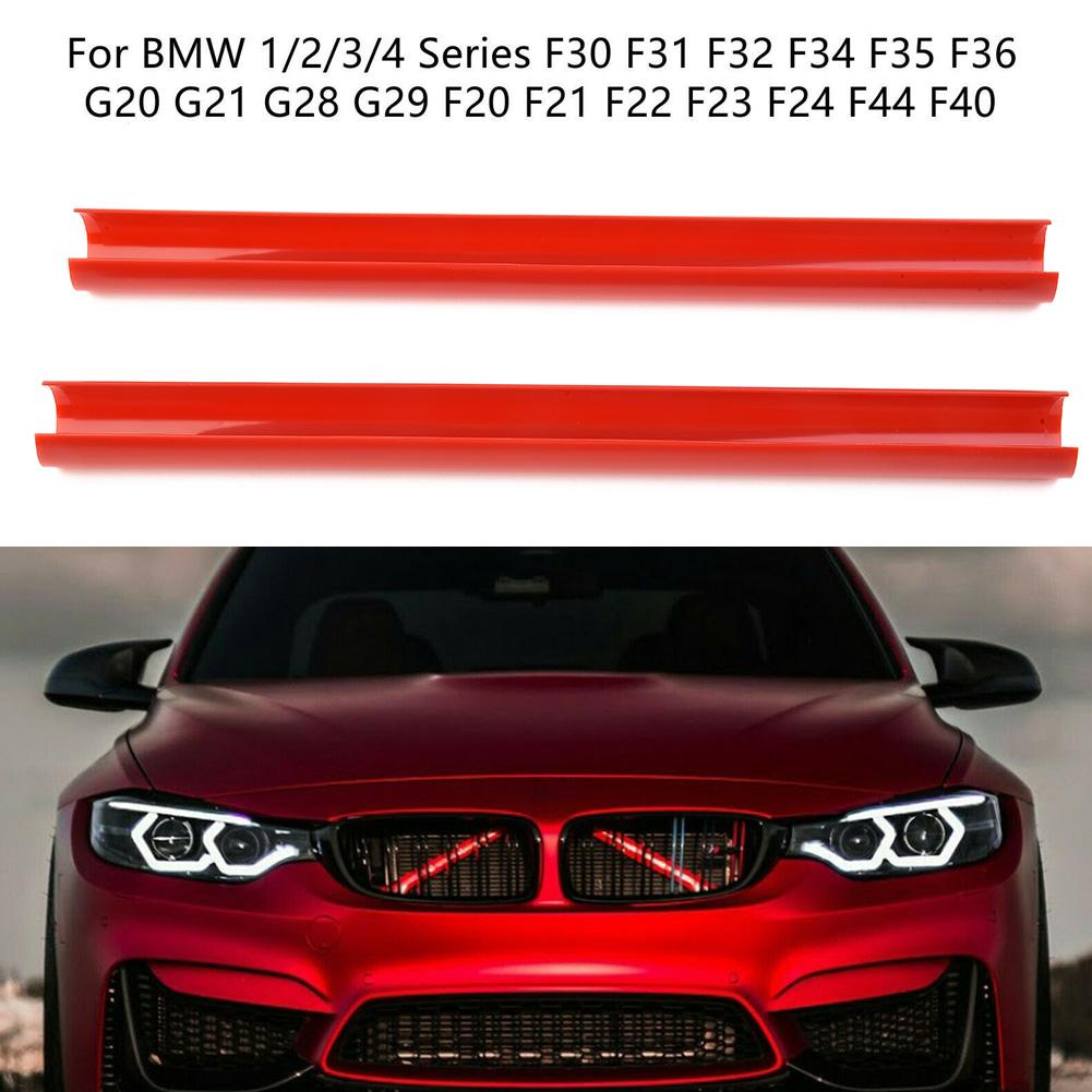2pcs Car Front Grille Trim Strips For BMW F30 F31 F32 F33 F34 F36 F20 F21 F22 F23 G29 Car Sport Styling Decoration Accessories