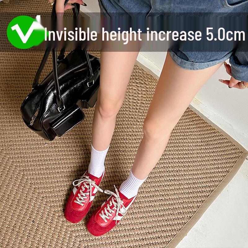 Retro německé tréninkové boty inspirované Su Yinyin: 2025 Prodyšné dámské kožené sportovní tenisky