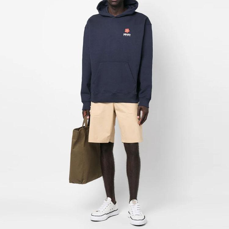 Kenzo Logo Patch Knee Length Cargo Shorts FD55SH2359RO-11