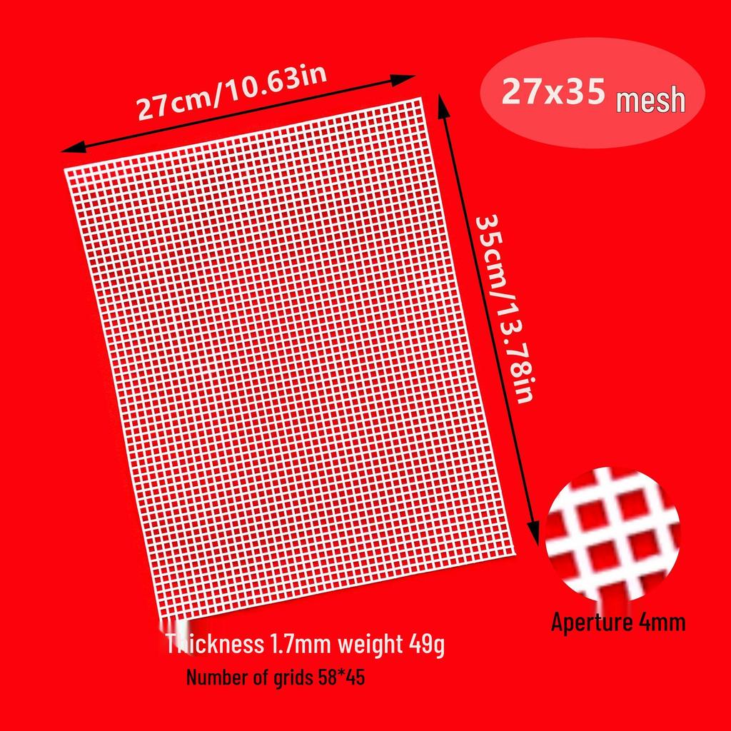Feuille de Maille en Plastique pour Sacs DIY, Coins Arrondis, Trous Carrés, Diamètre 2,5 mm / 4 mm