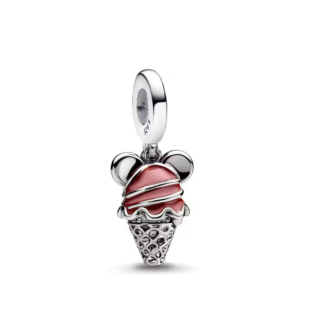 Fashionable 925 Silver Cartoon Beads Compatible with European Bracelet Koala Rabbit Mouse Princess Anime Beads DIY Jewelry Gift