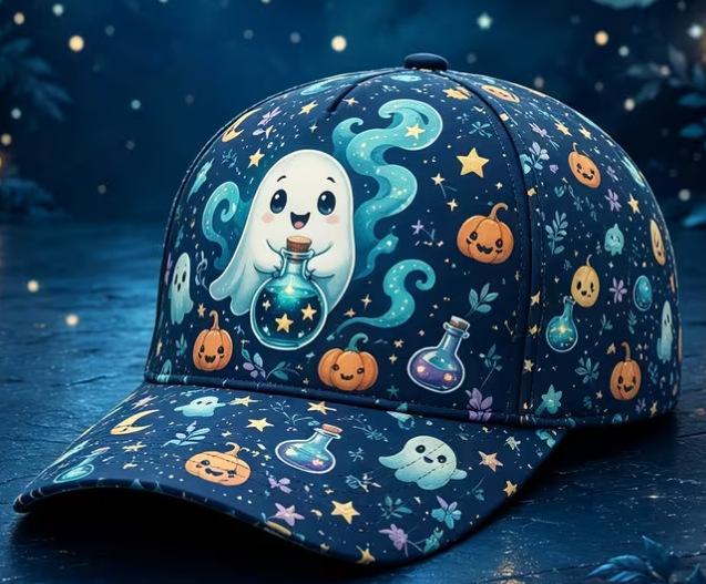 D Hot Sale Halloween Garden Morning Wear Baseball Cap Digital Printing Festival Celebration Pumpkin Cap