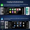 Podofo 1 Din Car Radio with Carplay Android Auto Touch Screen 5" FM Radio Bluetooth Voice Control Double USB AUX SD TF Din [107]