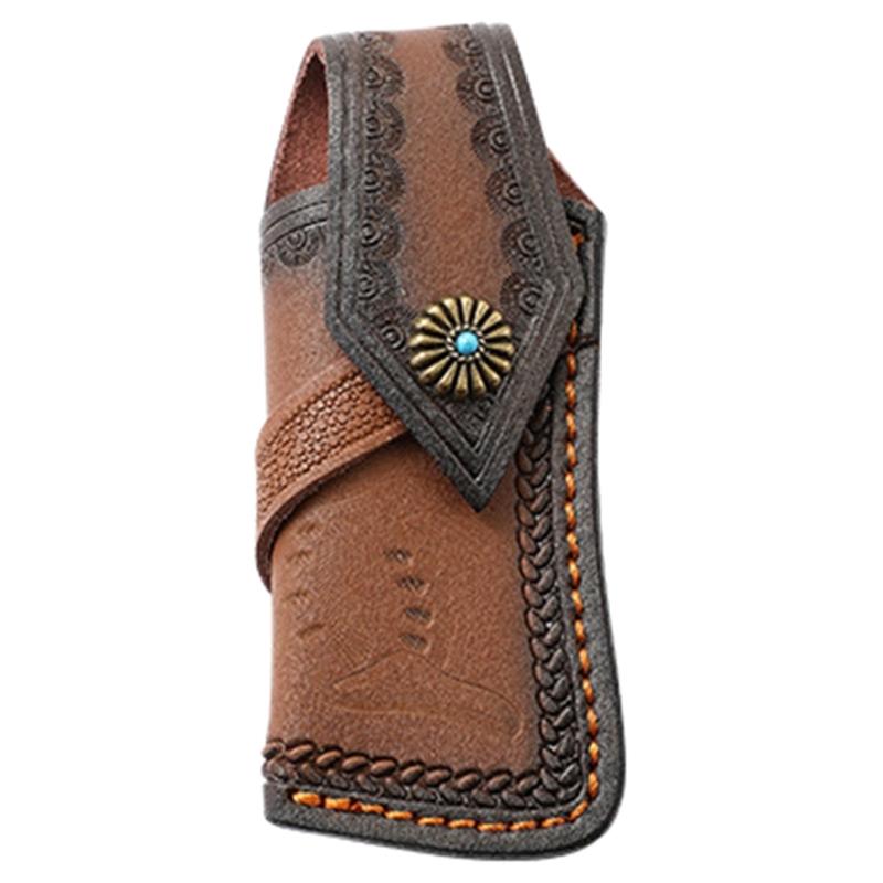 

Practical Leather Sheath Knife Scabbards Tool Leather Knife Protective Cover Bag for Hunting Convenient Storage Case X3UC