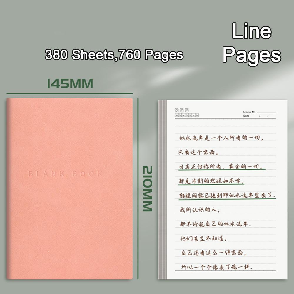 A5 Ultra-thick Notebook with Blank Inner Pages, Student Leather Notepad, Drawing Notebook, Business Meeting Minutes, Mind Map