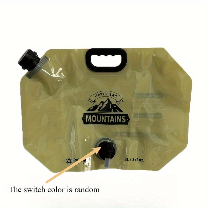 8L/28oz PE Portable Water Bag, Thickened Design, Foldable Water Container with Faucet, Suitable for Outdoor Enthusiasts, Camping, Hiking, and Travel