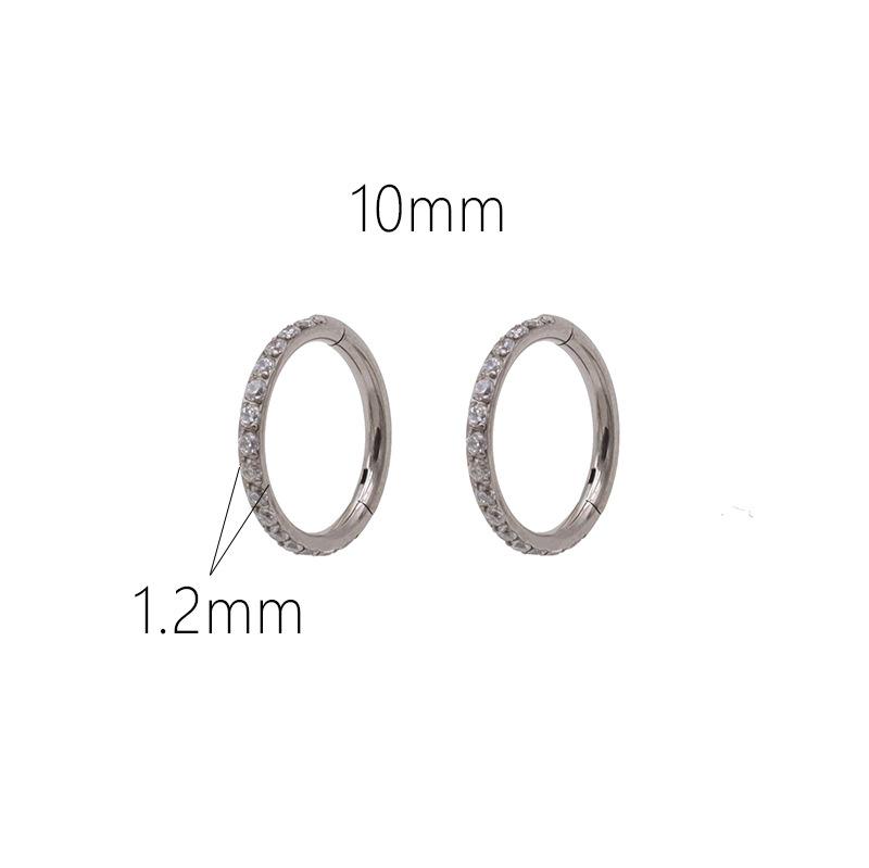 Diamond Simple Temperament Zircon Nose Ring Multi-Size Personalized Men'S And Girls Earrings Piercing Jewelry