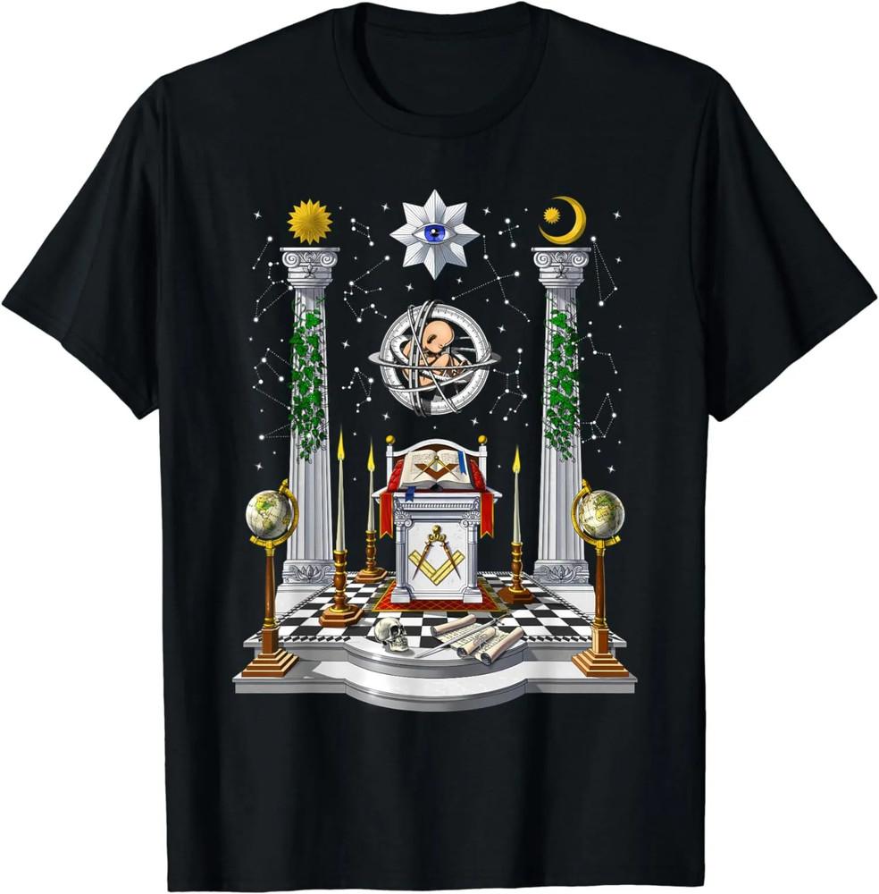 Masonic Lodge Freemason Masonic Compass Freemasonry T-Shirt S-5XL Unisex T-Shirt XXXXL