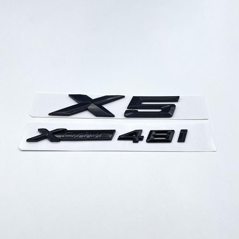 Glossy Black 3D Letters XDrive 28i 30i 36i 40i 50i 30d ABS Emblem for BMW X5  E70 F15 G05 Series Car Trunk Logo Sticker