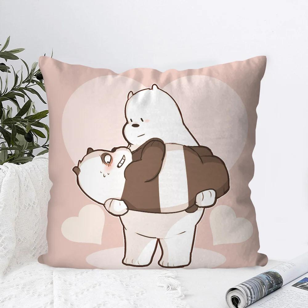 My B-Bare B-Niedźwiadki Kreskówkowe Bajki Poszewka na Poduszkę Kwadratowa Poduszka Sypialnia Sofa Wypoczynek Komfortowa Poduszka Salon Dekoracja Domu