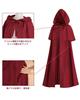 Cloak Cosplay with Hood for Halloween Cosplay 4 Colors Long Cloak [Kamizu Ryohin] (Red, Black, Brown, Green) (Red, S)