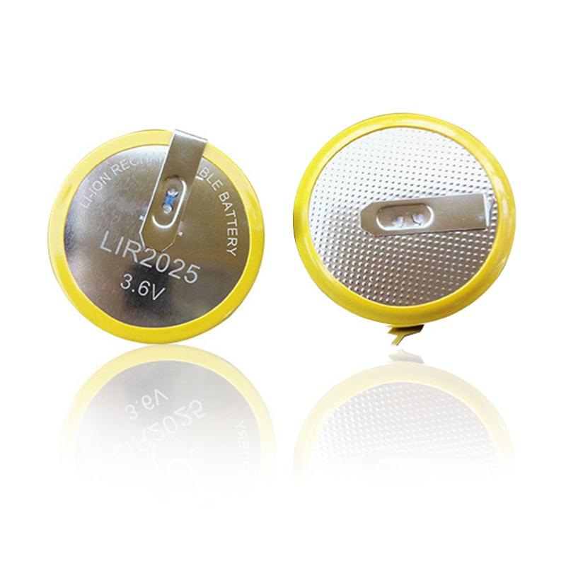 LIR2025 Rechargeable Battery 3.6V Remote Car Shell Cover Button Battery Fit for Alarms Dynamic Tokens Medical Equipment