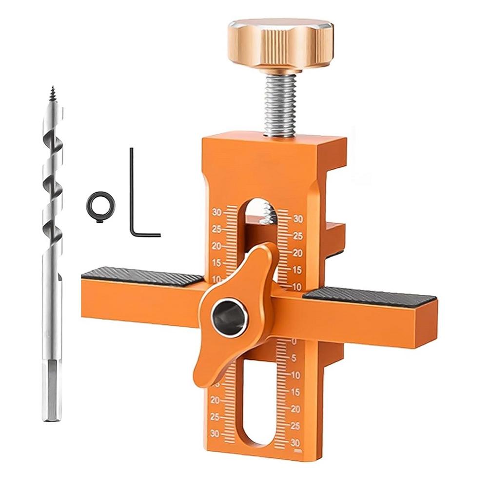 Cabinet Door Quick Leveling Device 2 In 1 Positioning Installation Jig Door Panel Mounting Rebounding Device Drilling Locator
