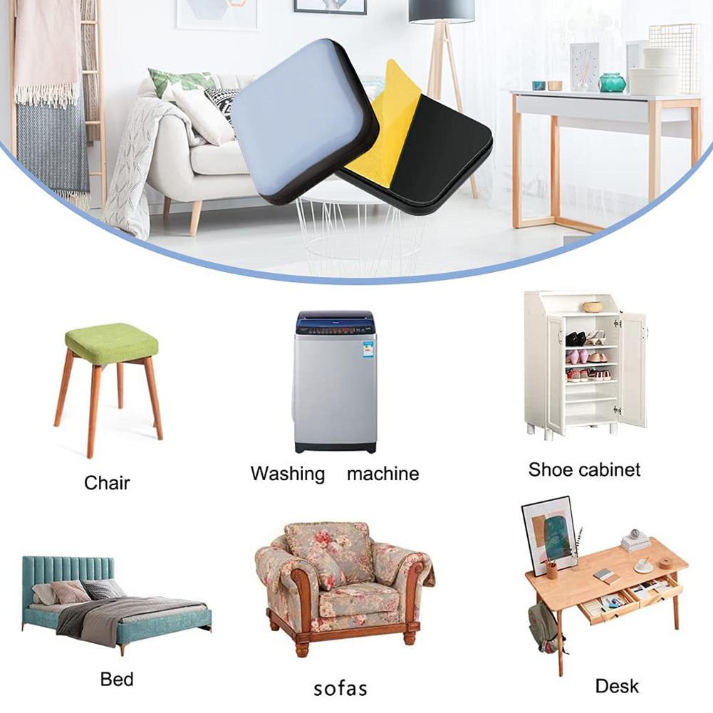 Easy Glide Furniture Gliders Self Adhesive Sliders Floor Mover Pads Blue