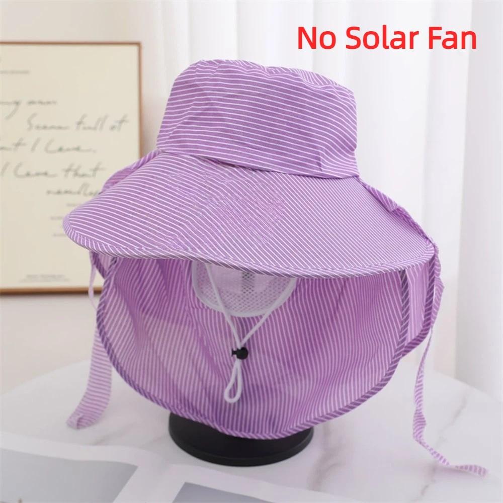 Langlebige Solarventilator Gesichtsmaske Sonnenhut 300mA Breiter Rand Fischerhut UV-Schutz Vollumhüllend Teeernte Arbeitsmütze Sommer Unisex