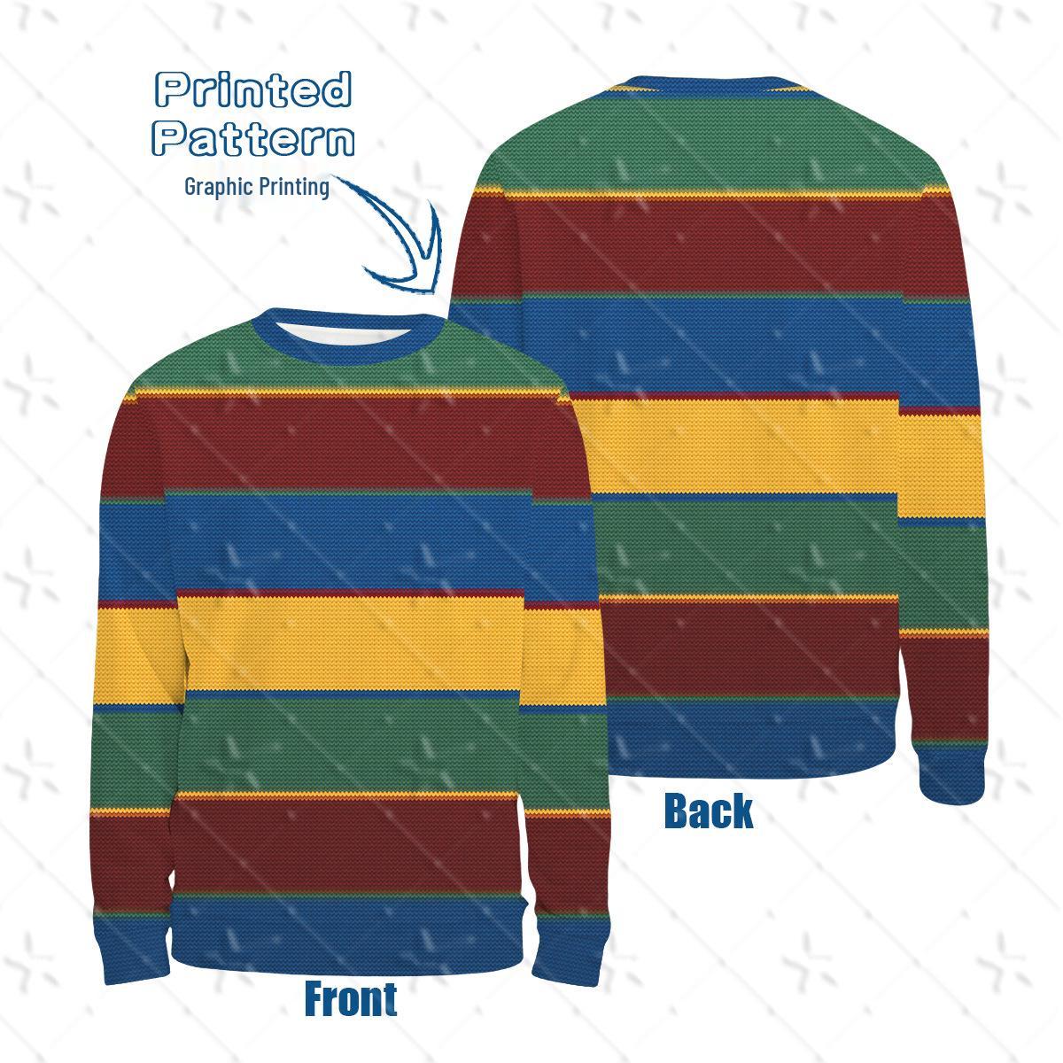 

Світ Страху В язаний Светр з Круглим Коміром з Імітацією В язання - Весна/Осінь Small