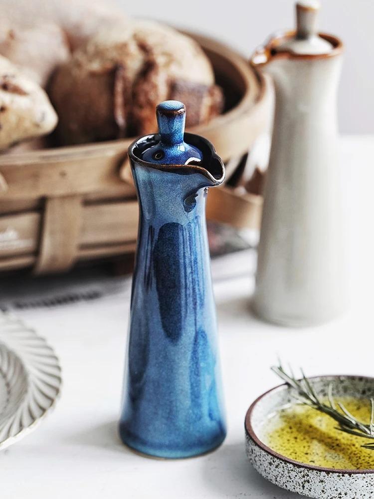 Borcane Ceramice pentru Condimente Uleier Borcan pentru Condimente Instrument pentru Condimente Solniță Creativ Acasă Bucătărie Retro Sticle pentru Ulei de Măsline Recipiente pentru Condimente