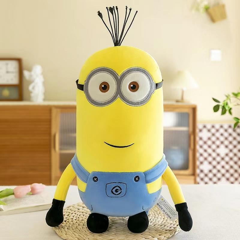 Cartoon Character Yellow Monster Plush Toys Large Throw Pillow Doll Soft Stuff Room Deocr Plushie For Birthday Gift