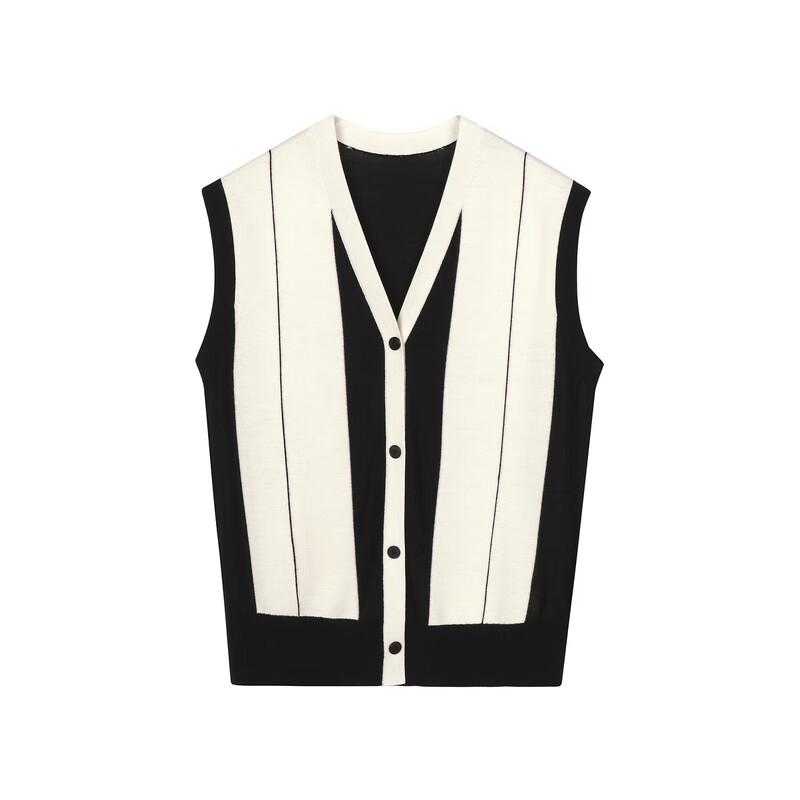 LESS 2024 Autumn Slim-Fit V-Neck Sleeveless Knit Vest