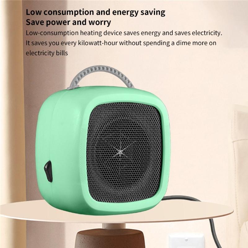Macchina portatile elettrica riscaldante Controllo automatico della temperatura Mini ventilatore da scrivania Riscaldamento per camera da letto Riscaldamento rapido Macchina regolabile