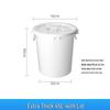 45L Commercial Round Plastic Trash Can with Lid